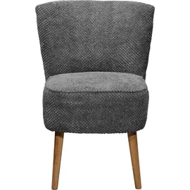 ed exciting design "Earl", grau (anthrazit), B:65cm H:89cm T:70cm, 95% Polyester, 5% Polyamide, Sessel, Cocktailsessel, Küchenstuhl, Küchensessel