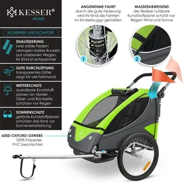Kesser Kinderanhänger Hellgrün 2in1 Jogger 2018