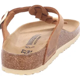 Birkenstock Gizeh Braided Nubukleder geölt cognac 38