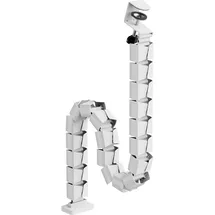 InLine Kabelkanal flexibel höhenverstellbare Tische mit Tischklemme, weiß,