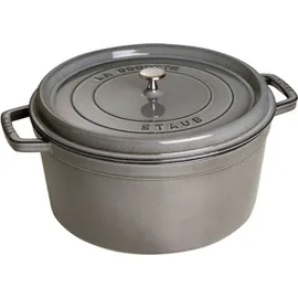 Staub Cocotte 24 cm rund graphitgrau