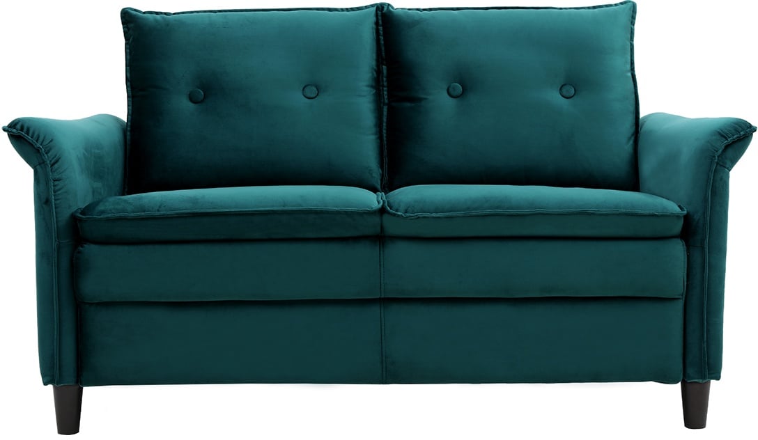 Design-Sofa aus Samt Petrolblau 2 Plätze CLIFF