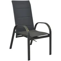 Merxx Amalfi Stapelstuhl 59 x 71 x 107 cm anthrazit/graphit 2er Set