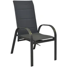 Merxx Amalfi Stapelstuhl 59 x 71 x 107 cm anthrazit/graphit 2er Set