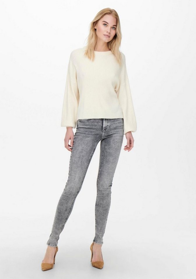 ONLY Skinny-fit-Jeans ONLBLUSH LIFE MID SK grau XS