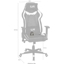 Duo Collection GAME-ROCKER G-30 Gaming-Stuhl Schwarz/Weiß