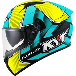 KYT NF-R Xavi Fores Replica 2021, Integralhelm - Matt Türkis/Neon-Gelb/Schwarz - XXL