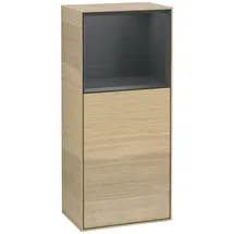 Villeroy & Boch Villeroy und Boch Finion Seitenschrank G500HGPC 41,8x93,6cm, links, Emotion, Regal oben Midnight Blue Matt, Oak Veneer