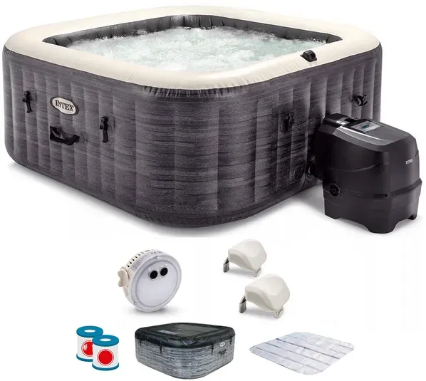 Intex Greystone Deluxe 28450NP - 173x173x71 cm - Whirlpool - quadratisch