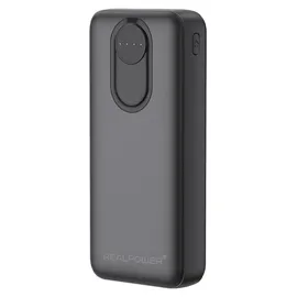 Realpower PB-20000 Pro,20.000 mAh,30W,2x USB-A,1x USB-C blac