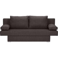 Carryhome Schlafsofa, Braun, Textil, 2-Sitzer, Füllung: Schaumstoff, 190x74-86x80 cm, Schlafen auf Sitzhöhe, Kinder- & Jugendzimmer, Jugendmöbel, Jugendsofas