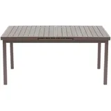 Destiny Esstisch »IMOLA«, (165/ 215x75x100cm) Aluminium, Polywood, braun