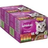 Whiskas 85g Pure Delight Jumbopack Whiskas Portionsbeutel Klassisches Ragout in Gelee Katzenfutter nass