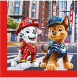 Procos 93388 - Servietten Paw Patrol The Movie, 33 x 33 cm, 2-lagig, 20 Stück, FSC® Mix, Geburtstag, Mottoparty