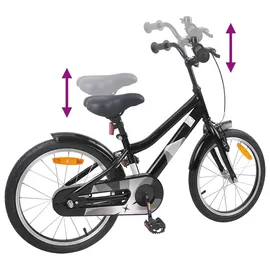 vidaXL Kinderfahrrad 18 Zoll schwarz
