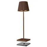 SOMPEX Dekoleuchte Aluminium, Metall, Stahl 38 cm Akku-Tischleuchte braun