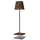 SOMPEX Dekoleuchte Aluminium, Metall, Stahl 38 cm Akku-Tischleuchte braun