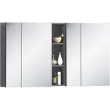 Badezimmer Spiegelschrank 140 cm breit MODENA-56 in anthrazit, b/h/t: ca. 140/75/16 cm