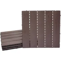 Mendler WPC Bodenfliese HWC-E20 dunkelbraun 50 x 50 cm 4 St.