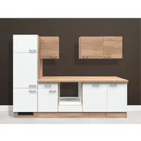 Flex-Well Küchenzeile Samoa 280 cm Weiß/Eiche Sonoma
