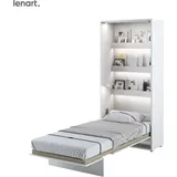 Lenart Schrankbett Wandbett bed concept 03 90x200 vertikal weiß matt