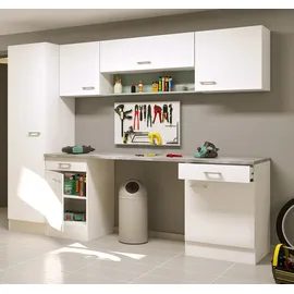 Flex-Well Lucca Mehrzweckschrank-Set 260 x 60 x 200 cm Weiß