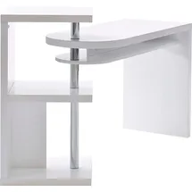 MCA Furniture Schreibtisch »Mattis«, mit Regalelment weiß hochglanz, Tischplatte schwenkbar weiß