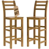CASARIA Barhocker 75 cm Sitzhöhe Holz Akazie Braun