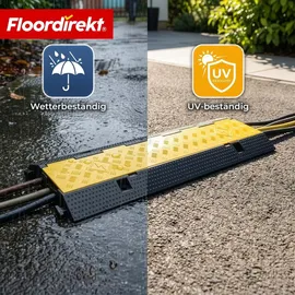 Floordirekt Kabelbrücke Vertex Kabelschutzbrücke 3-kanal bis 10 Tonnen Kabelrampe Mit Klappe