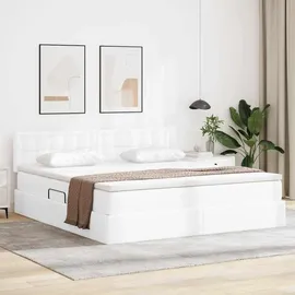 vidaXL Bett 180 x 200 cm Weiß