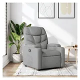 vidaXL Relaxsessel Modell 61 Polyester 50 x 0 x 0 cm Silber mit Liegeposition
