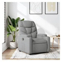 vidaXL Relaxsessel Modell 61 Polyester 50 x 0 x 0 cm Silber mit Liegeposition