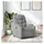 vidaXL Relaxsessel Modell 61 Polyester 50 x 0 x 0 cm Silber mit Liegeposition