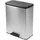 Curver Tretmülleimer Deco Rechteckig 65L Silbern
