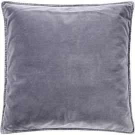 ib laursen Kissenbezug Velour 52 x 52 cm Purple Ash
