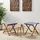 vidaXL Liegestuhl 2 pcs Massives Eukalyptus Holz 2 St. blau/weiß