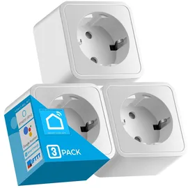 Echos Smart wlan Steckdose 3er Pack 16 a Ausgangsleistung App-gesteuert Sprachsteuerung mit Alexa u. Google Home Smart Home Steckdose Fernsteuerung