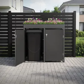 ML-Design Mülltonnenbox 264 x 80 x 124 cm anthrazit