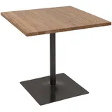 MCW Bartisch Thekentisch, Industrial Gastronomie Ulme Holz MVG-zertifiziert 75x80x80cm ~ hellbraun
