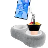 Tablet-Kissenständer,Kissen-Tablet-Ständer | Verstellbarer Tablet-Kissenständer Mit Abnehmbarer Schüssel - Kissenständerhalter Für Tablet Snackschale, Schoßkissenständerhalter Zum Lesen Im Bett Fü