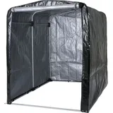 Fahrradgarage Hhg 449, Foliengarage Aufbewahrungsgarage Garagenzelt, Alu Uv-schutz Wasserfest, 201x157x201cm Anthrazit