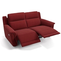 Sofanella 2-Sitzer Stoff Malito, Relaxsofa, Designsofa, Designer Couch, Italienisches Sofa, 2er Sofa rot