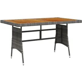 vidaXL Gartentisch 130 x 70 x 72 cm Grau