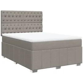 vidaXL Boxspringbett 140 x 200 cm Taupe
