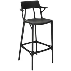 Kartell A.I. Barhocker recyceltes Material - Schwarz