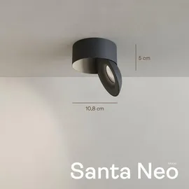 s.luce Santa Neo 1-flg. schwenkbar dimmbar schwarz