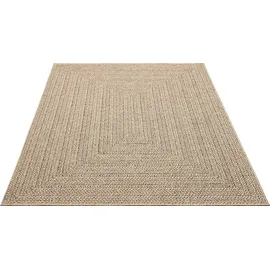 The CarPET Kansas beige (natur), B:60cm H:10mm L:180cm, Polypropylen, Teppiche, Outdoorteppich, moderner robuster In und Outdoor Teppich Jute Look