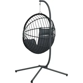 vidaXL Hängesessel Ei-Design Hellgrau
