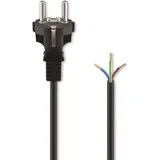 goobay Schutzkontaktkabel nk 116 S-200, 2 m, Schwarz - Goobay