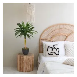 HJH Office Kunstpflanze DRACAENA I / Kunstbaum 85 cm Palme Kunststoff